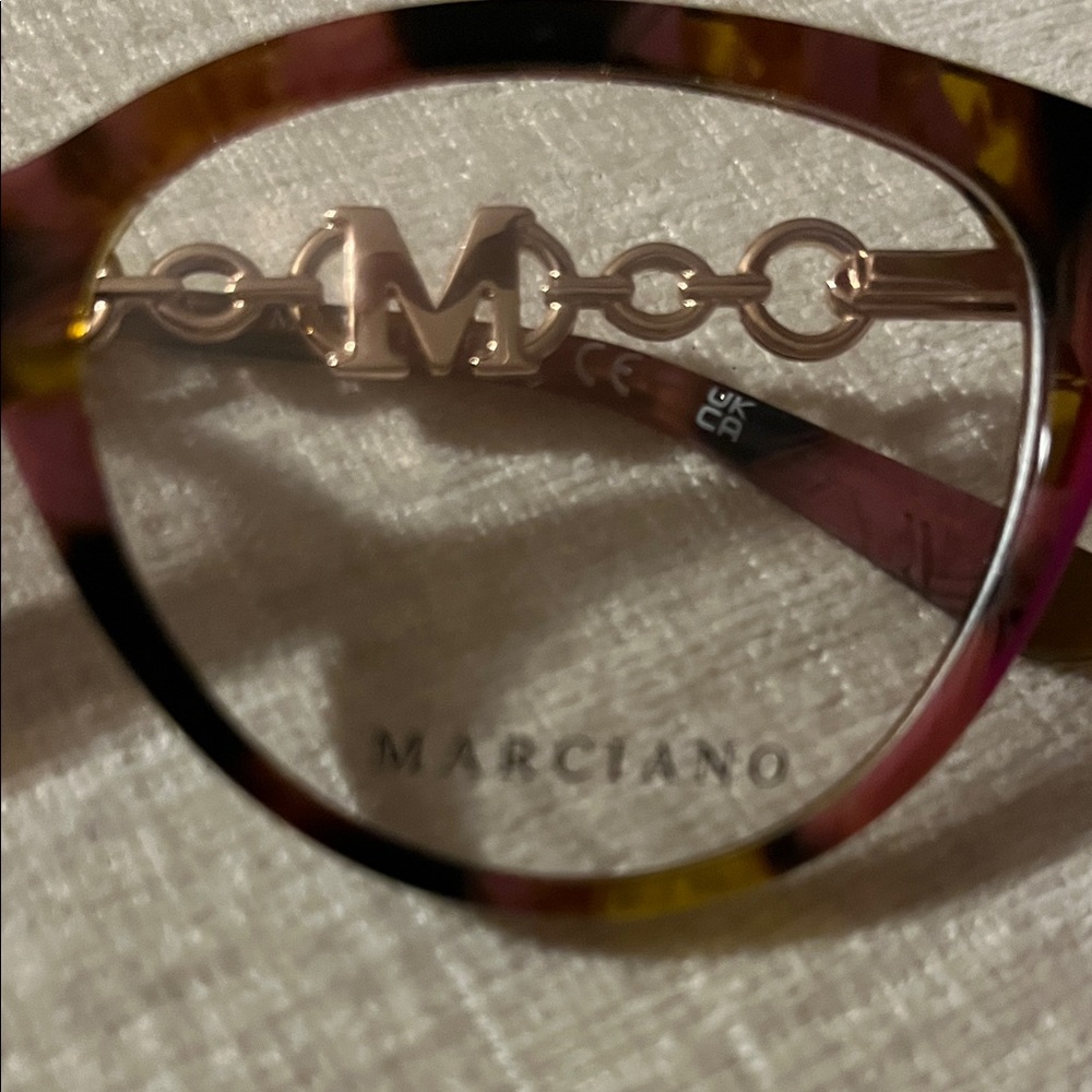 Marciano Tortoise Cat-Eye Glasses with Pink and Gold Accents by Guess - Picture 13 of 16
